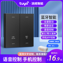 Graffiti Intelligent Switch Control Panel Zigbeet Light Control Touch Wifi Remote Wall Voice Grey Millet