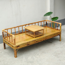 New Chinese Luo Han bed cool bed bamboo tatami small apartment antique Zen living room bamboo sofa old bamboo bed