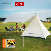 Black deer living Indian tent canopy combination set outdoor camping sunshade rainproof home self driving tour light luxury