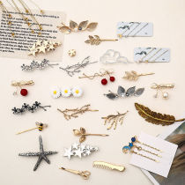 Clip headdress hairpin forest fairy super fairy edge clip Back of the head top clip bangs net red hairpin simple hair jewelry