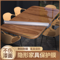 Furniture protective film high temperature resistant high-grade anti-scalding solid wood table coffee table marble sticker countertop transparent film