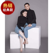 Childrens photography props photo wooden pier cube cuboid platform white square studio theme shooting props