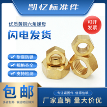 Copper nut copper nut copper nut copper hexagon nut brass nut M3-M36M48