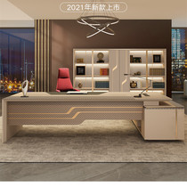 Guangdong high-end light extravagant boss president table modern fashion male and female general manager Bandi 2 m imitation leather art Shenzhen