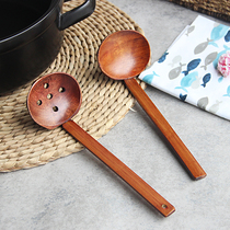 Japanese hand-made wooden colander non-stick spoon Wooden Spoon hot pot colander colander noodle Spoon soup spoon hot pot spoon