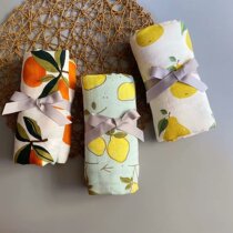ins Organic Cotton Cotton Cotton Carpet Carpet Fruit Series Baby Double Layer Baby Baby Baby Baby Baby Baby Baby Baby Baby Bath Carpet