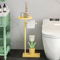 Bathroom roll paper holder decoration bathroom toilet side home decoration toilet hanging rack tulip floor rack