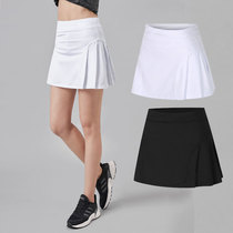 Sports skirt womens badminton tennis pants skirt high waist quick-dry fitness running skirt golf skirt anti-light