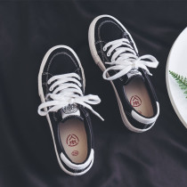 Renben 2023 new canvas shoes womens board shoes all-match small white shoes womens shoes casual black flat student ball shoes