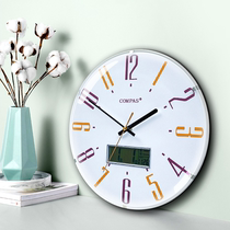 Kangba clock home living room wall clock modern simple fashion quartz clock mute radio clock decorative clock