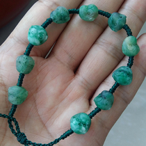 Nanyang Jade Dushan jade bracelet monkey head small exquisite sky blue green ice through womens hand string transfer beads good time