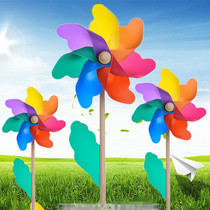 Childrens toys Wooden windmill diy Colorful windmill Kindergarten outdoor decoration activities Wedding props
