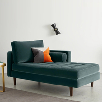  European-style simple chaise longue sofa Single American fabric beauty sofa living room modern lying bedroom Taffy chair spot