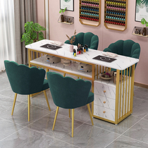 Nordic ins net red nail art table and chair set Japanese explosions simple wind single double nail art table special luxury