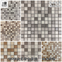 Gray matte tile 23*23 small square toilet non-slip background wall tile antique retro ceramic mosaic