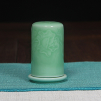 Longquan celadon rose toothbox ceramic tableware set toothpick cans ceramic toothpick box