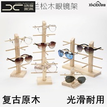 Solid wood glasses display glasses shop storage rack display decorative props sun glasses sunglasses holder glasses shelves