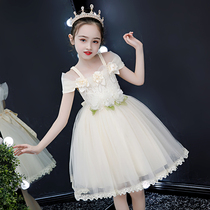 Girl Summer Clothing Dress Dress 2022 New Ocean Air Mesh Veil Princess Nepotism Dress Girl Child Skirt Summer Girls Play Out
