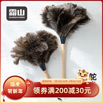 Frost mountain ostrich feather duster dust removal dust sweep non-fluffed feather duster household dust removal dust without electrostatic dust removal duster