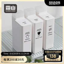 Japanese Crost Mountain Laundry Liquid in air soft substitute bottle 700ml white plastic large capacity empty bottle