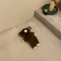 (lying flat with a small bear) muscle weakness small bear soft cotton with cute sand sculpted expression bag player doll briefer plush