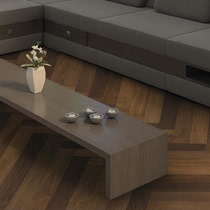 Handmade solid wood Smoked oak with elegant and large parquet drawing natural ONO