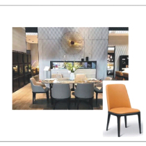 SLord Roland BF-CT2819-1 4 Great Flowers White Table Dining Chair