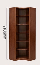 Bright furniture corner bookcase modern Chinese elm bookcase combination bookcase environmental protection shelf corner bookcase