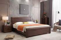 Craftsman love furniture 318# 1 8-meter king bed (black walnut color)