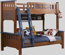 The upper and lower bed of Weshemian solid wood