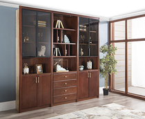 Huari Nanmu family all solid wood log bookcase
