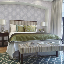 Wuhan Huiming wall cloth E-34 whole house seamless European American light luxury French bedroom dark pattern waterproof mildew warranty