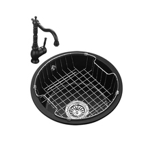 Ou Lin Quartz Sink Round Small Single Slot Granite Kitchen OL-PL100-97 37