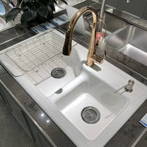 Kohler sink single tank wash basin sink stainless steel Kohler cast iron kitchen basin modern simplified