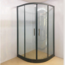 Gold bathroom simple corrosion resistant material frame temperature difference tempered glass shower room 09122