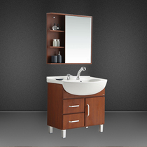 Gold bathroom simple versatile large capacity storage moisture-proof solid wood bathroom cabinet 89056S-03 comes