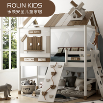 ROLIN KIDS Safe childrens home Nordic original design childrens furniture Solid wood tree house half-height bed