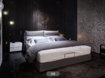 Modern simple light luxury minimalist cotton and linen full disassembly and washing of the main and second bedroom net red tide double soft bed