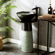 Simple wash basin outdoor pool floor-to-ceiling courtyard toilet column washbasin household balcony column Basin