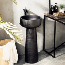 Outdoor pool outdoor wash basin vertical column washbasin courtyard industrial wind sink floor-standing household