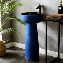 Pillar industrial style bar retro hand wash basin ceramic basin integrated wash basin small apartment
