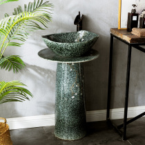 Column toilet vertical column washbasin basin integrated column basin simple small pool household floor standing