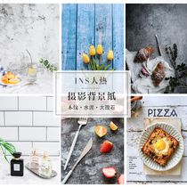 Marble background paper ins Wind photo props food photography props background cloth wood grain cement lime background