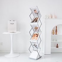 ins aluminum alloy magazine rack web red live background decoration photo props for display bookshelves Minjuku home swing pieces