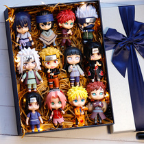 Naruto hand-run model Q version of Naruto Sasuke Kakasi I love Luo Uki Sakura doll decoration gift box