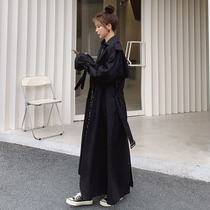 Large size windbreaker women 2021 spring and autumn new super long to ankle fat mm This years popular fashion ins jacket
