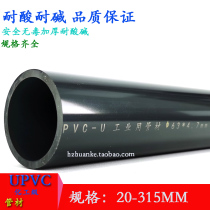 Factory direct UPVC chemical pipe water supply pipe gray plastic hard pipe thickened industrial pipe drainage pipe 63 32