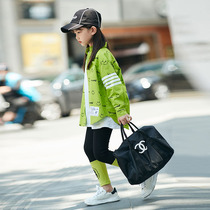 Girls  shirts 2021 Western style fashionable childrens shirts middle and large childrens spring and autumn Korean cotton long-sleeved tops to wear outside