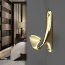 Golden clothes hook single entry door adhesive hook wardrobe inner coat hook shoe cabinet wall adhesive hook free hole single hook