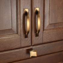 New Chinese style solid wood wardrobe door handle modern simple cabinet door handle cabinet drawer single hole handle Nordic